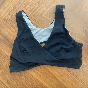 Born Primitive Black Size M across Front Open Back Bra
